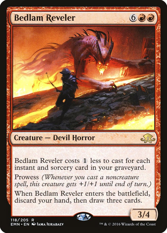 This Is An Image Of The Magic The Gathering Card Bedlam Reveler From The Set Innistrad Remastered - Designed By Artist Jama Jurabaev