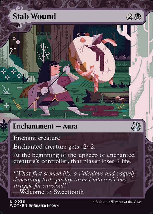 This Is An Image Of The Magic The Gathering Card Stab Wound From The Set Ravnica Remastered - Designed By Artist Scott Chou