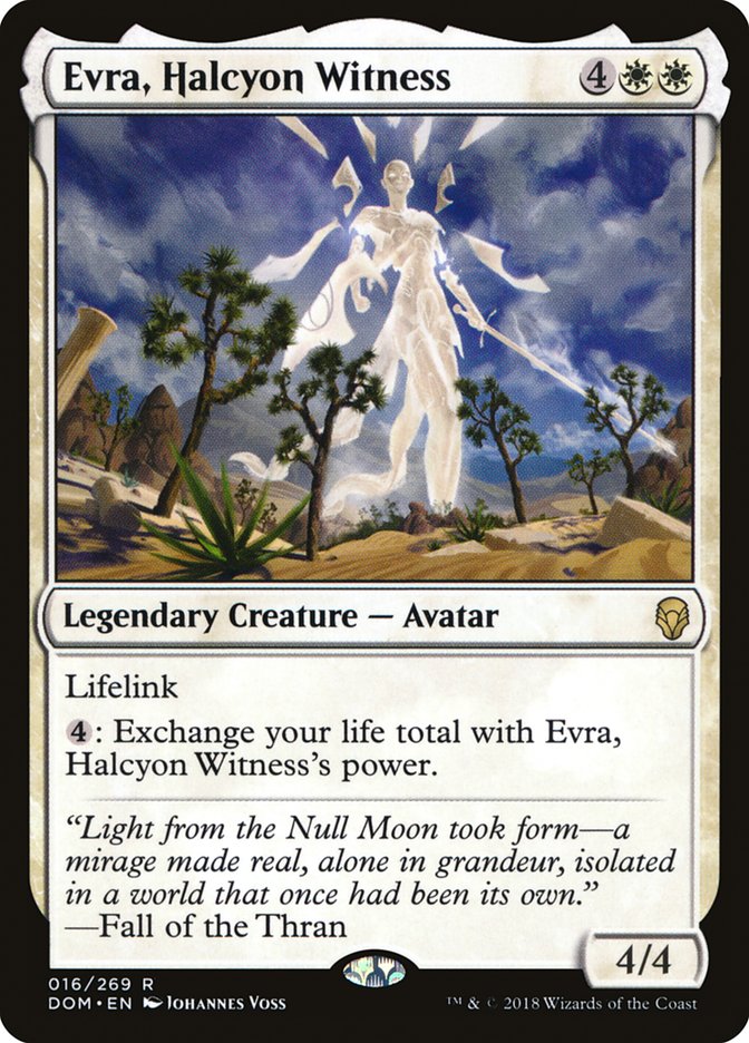This Is An Image Of The Magic The Gathering Card Evra, Halcyon Witness From The Set Dominaria - Designed By Artist Johannes Voss