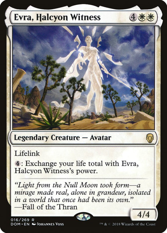 This Is An Image Of The Magic The Gathering Card Evra, Halcyon Witness From The Set Dominaria - Designed By Artist Johannes Voss
