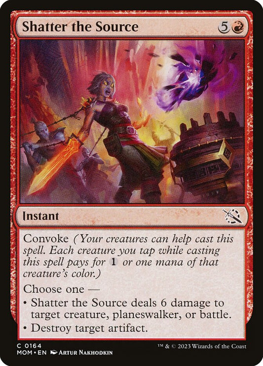 This Is An Image Of The Magic The Gathering Card Shatter the Source From The Set March of the Machine - Designed By Artist Artur Nakhodkin