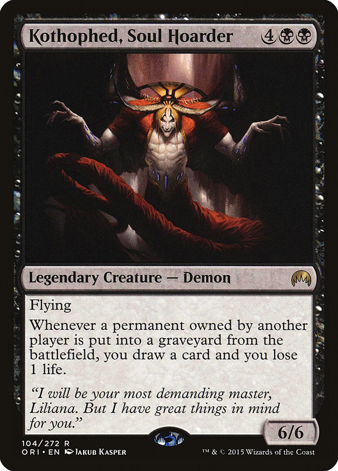 This Is An Image Of The Magic The Gathering Card Kothophed, Soul Hoarder From The Set Dominaria United Commander - Designed By Artist Jakub Kasper