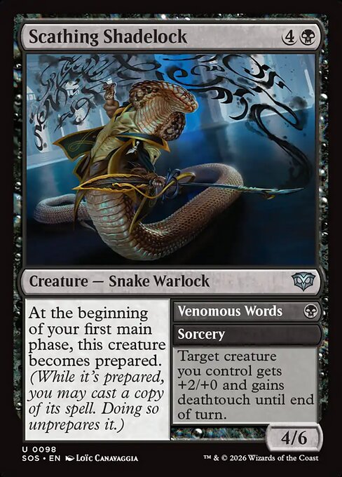 Scathing Shadelock // Venomous Words - FOIL