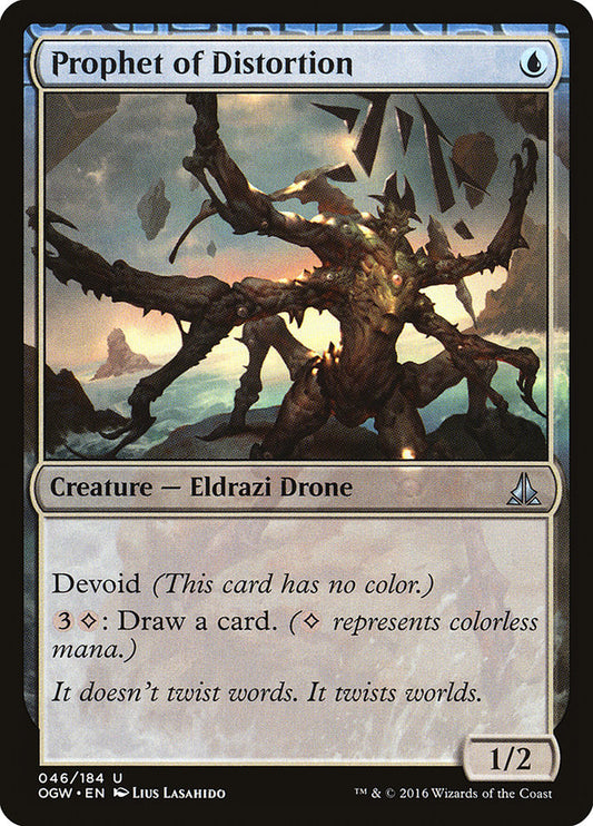 This Is An Image Of The Magic The Gathering Card Prophet of Distortion From The Set Oath of the Gatewatch - Designed By Artist Lius Lasahido
