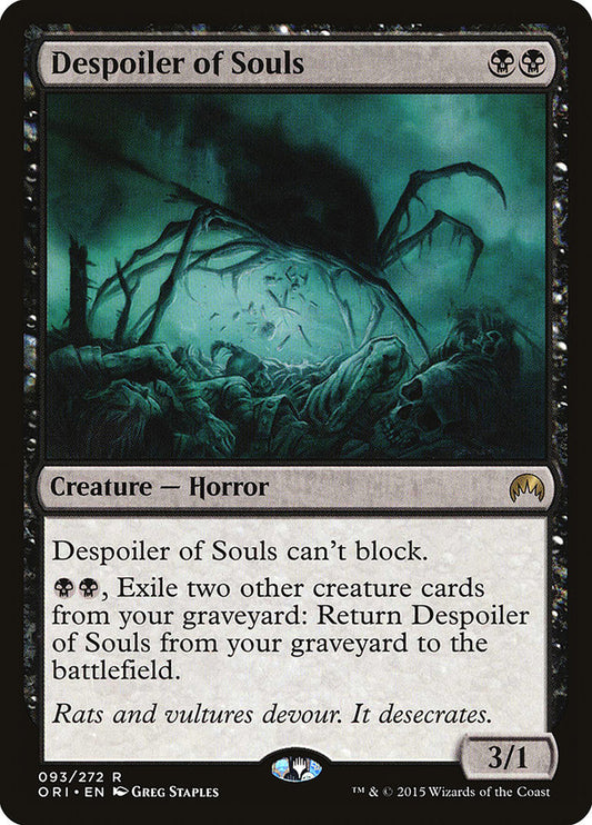 This Is An Image Of The Magic The Gathering Card Despoiler of Souls From The Set Duel Decks: Nissa vs. Ob Nixilis - Designed By Artist Greg Staples