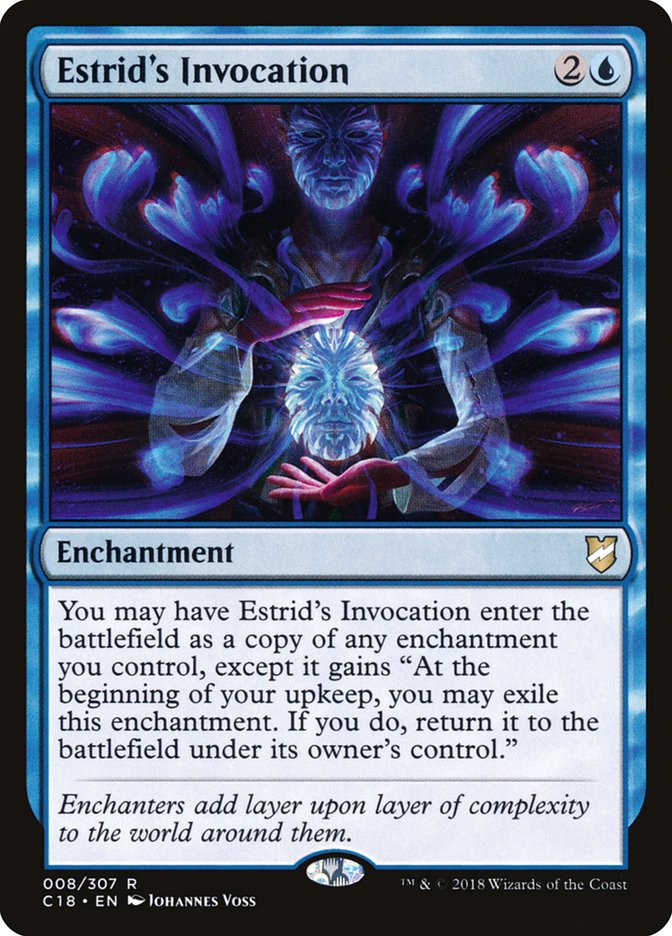 This Is An Image Of The Magic The Gathering Card Estrid's Invocation From The Set Modern Horizons 3 - Designed By Artist Johannes Voss
