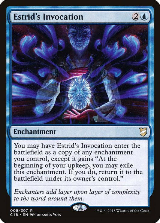 This Is An Image Of The Magic The Gathering Card Estrid's Invocation From The Set Modern Horizons 3 - Designed By Artist Johannes Voss