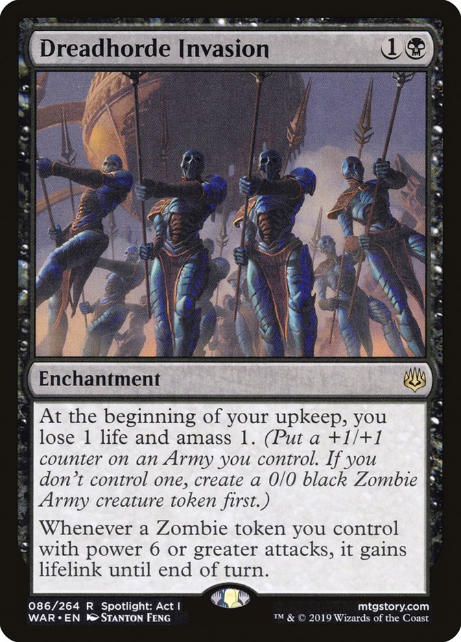 This Is An Image Of The Magic The Gathering Card Dreadhorde Invasion From The Set Commander Masters - Designed By Artist Stanton Feng