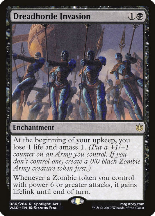This Is An Image Of The Magic The Gathering Card Dreadhorde Invasion From The Set Commander Masters - Designed By Artist Stanton Feng