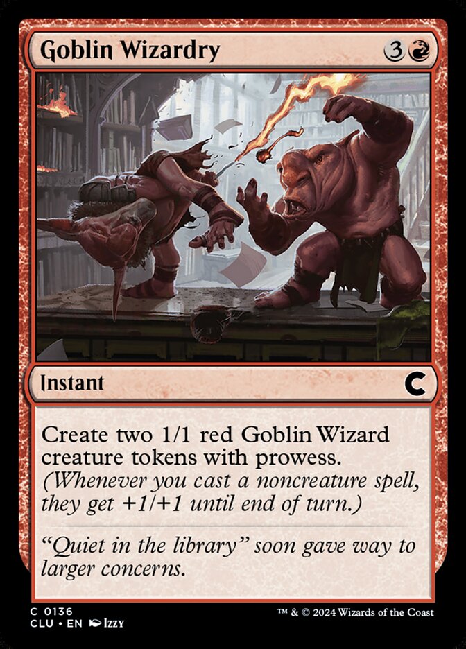 This Is An Image Of The Magic The Gathering Card Goblin Wizardry From The Set Ravnica: Clue Edition - Designed By Artist Izzy