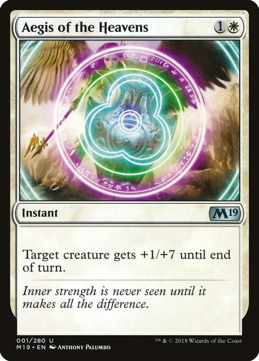 This Is An Image Of The Magic The Gathering Card Aegis of the Heavens From The Set Jumpstart - Designed By Artist Anthony Palumbo