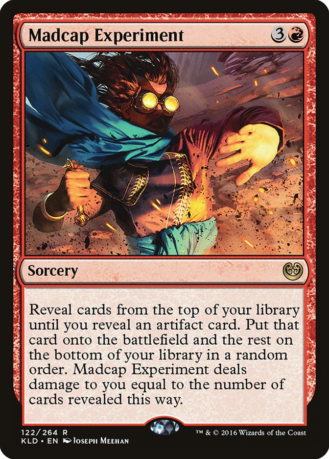 This Is An Image Of The Magic The Gathering Card Madcap Experiment From The Set Kaladesh - Designed By Artist Joseph Meehan