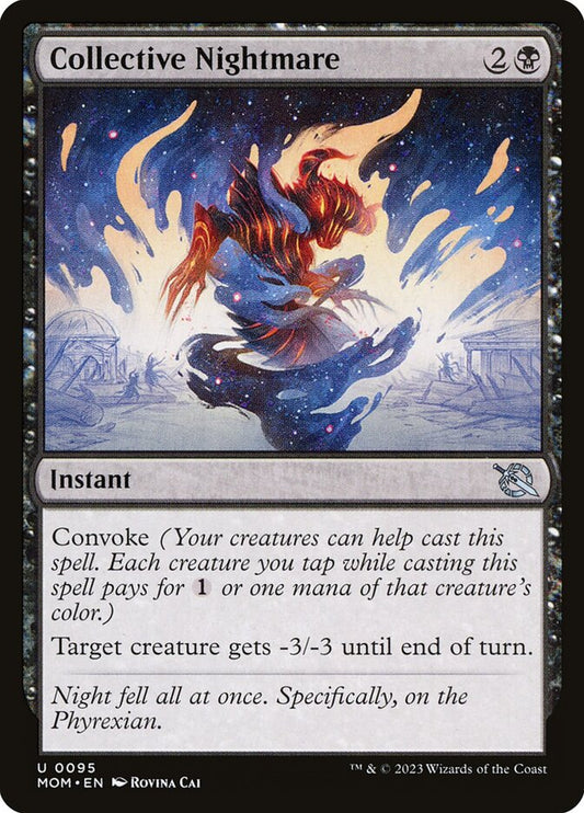 This Is An Image Of The Magic The Gathering Card Collective Nightmare From The Set March of the Machine - Designed By Artist Rovina Cai