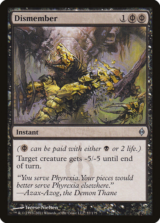 This Is An Image Of The Magic The Gathering Card Dismember From The Set Modern Masters 2015 - Designed By Artist Terese Nielsen