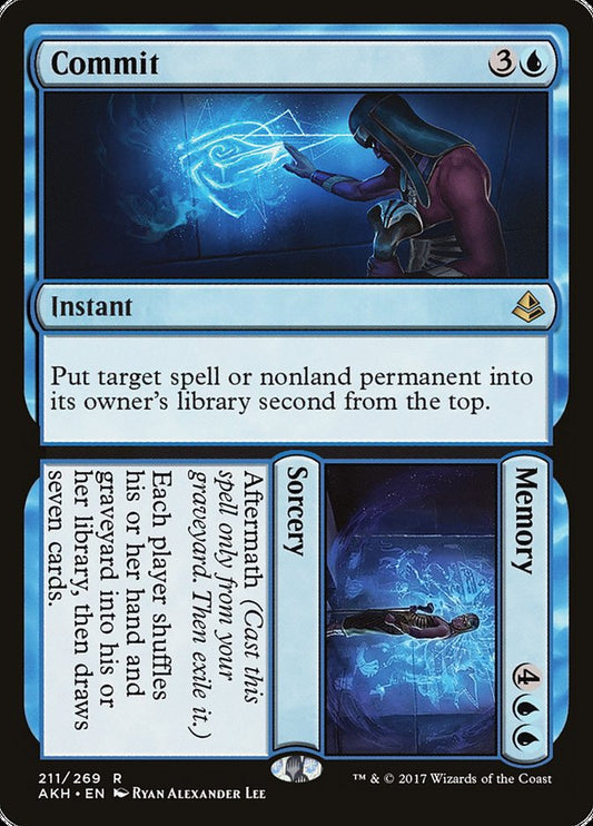 This Is An Image Of The Magic The Gathering Card Commit // Memory From The Set The Lost Caverns of Ixalan Commander - Designed By Artist Ryan Alexander Lee