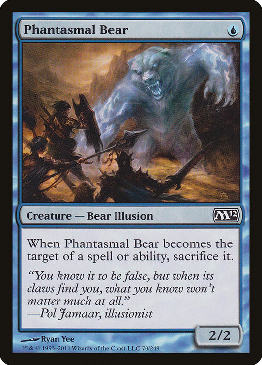 This Is An Image Of The Magic The Gathering Card Phantasmal Bear From The Set Masters 25 - Designed By Artist Ryan Yee