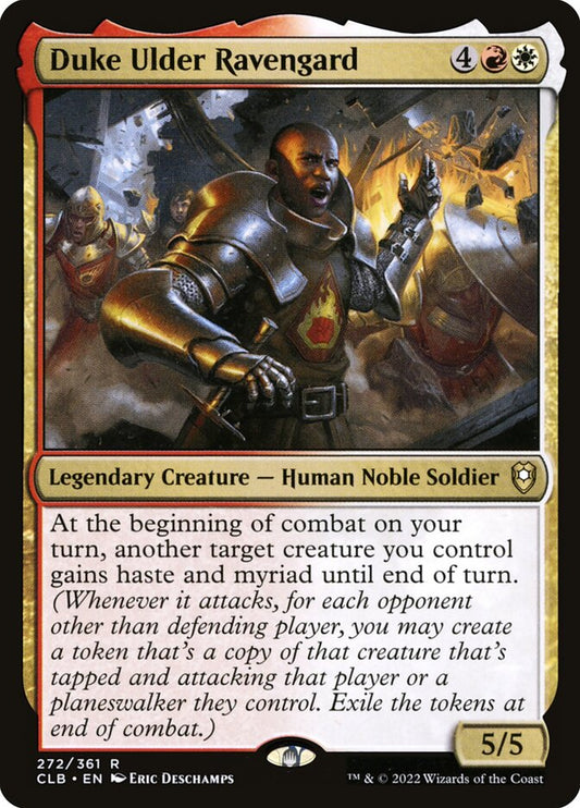 This Is An Image Of The Magic The Gathering Card Duke Ulder Ravengard From The Set Commander Legends: Battle for Baldur's Gate - Designed By Artist Eric Deschamps