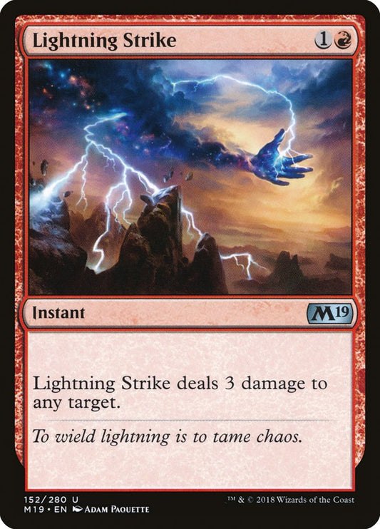 This Is An Image Of The Magic The Gathering Card Lightning Strike From The Set Aetherdrift - Designed By Artist Steve Ellis