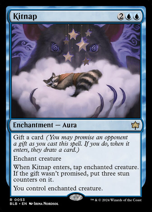 This Is An Image Of The Magic The Gathering Card Kitnap From The Set Bloomburrow - Designed By Artist Irina Nordsol