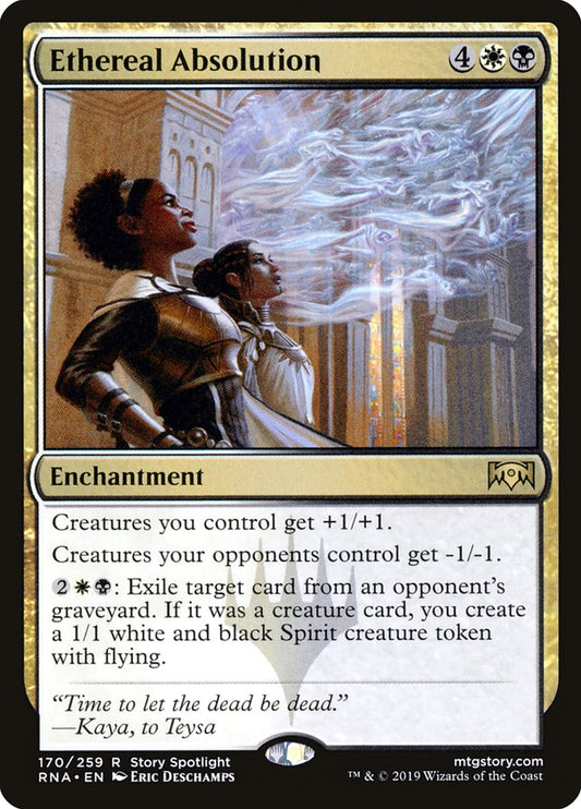 This Is An Image Of The Magic The Gathering Card Ethereal Absolution From The Set Ravnica Allegiance - Designed By Artist Eric Deschamps