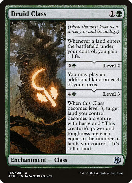 This Is An Image Of The Magic The Gathering Card Druid Class From The Set Adventures in the Forgotten Realms - Designed By Artist Svetlin Velinov