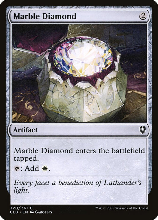 This Is An Image Of The Magic The Gathering Card Marble Diamond From The Set Commander Legends: Battle for Baldur's Gate - Designed By Artist Gaboleps
