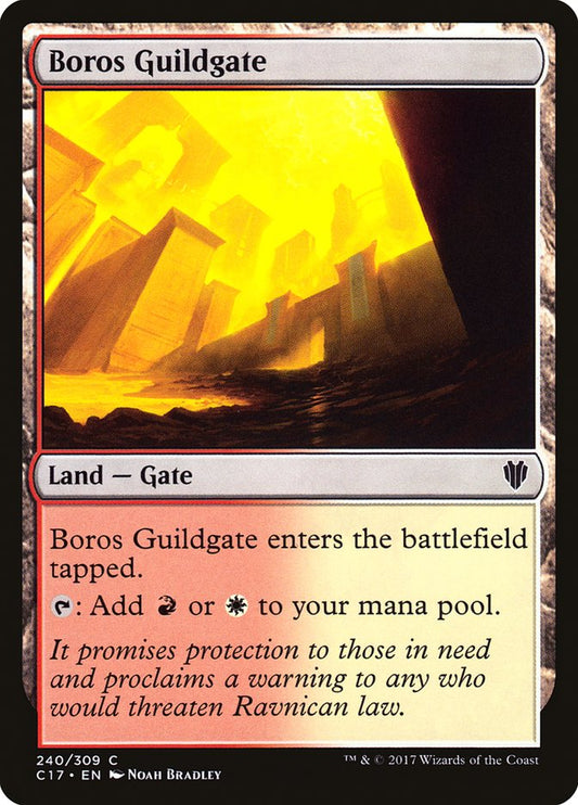 This Is An Image Of The Magic The Gathering Card Boros Guildgate From The Set Foundations - Designed By Artist Titus Lunter