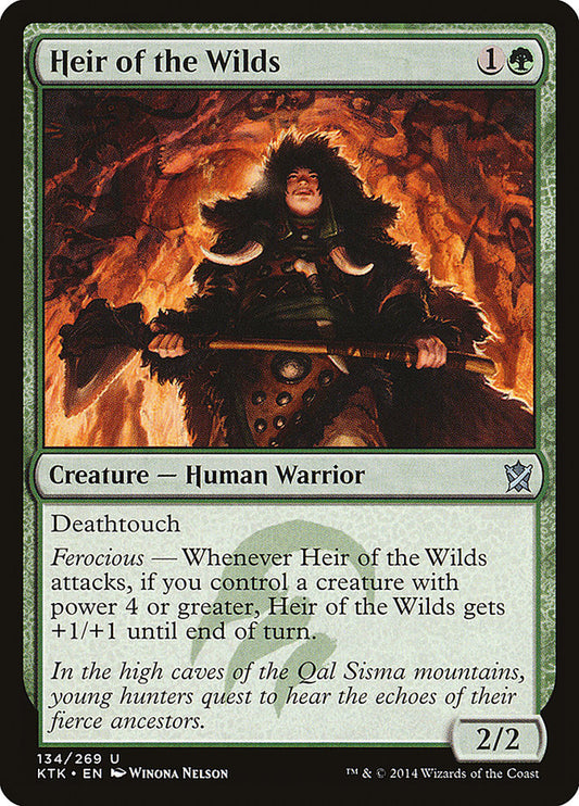 This Is An Image Of The Magic The Gathering Card Heir of the Wilds From The Set Khans of Tarkir - Designed By Artist Winona Nelson