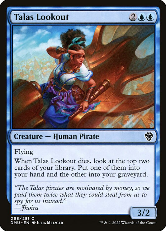 This Is An Image Of The Magic The Gathering Card Talas Lookout From The Set Dominaria United - Designed By Artist Julia Metzger