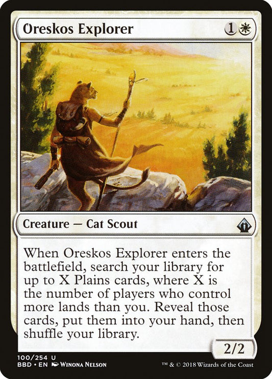 This Is An Image Of The Magic The Gathering Card Oreskos Explorer From The Set Commander Masters - Designed By Artist Winona Nelson