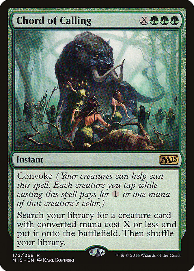 This Is An Image Of The Magic The Gathering Card Chord of Calling From The Set Ravnica Remastered - Designed By Artist Heather Hudson