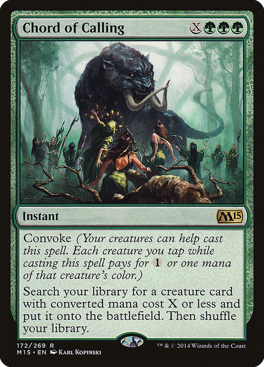 This Is An Image Of The Magic The Gathering Card Chord of Calling From The Set Ravnica Remastered - Designed By Artist Heather Hudson