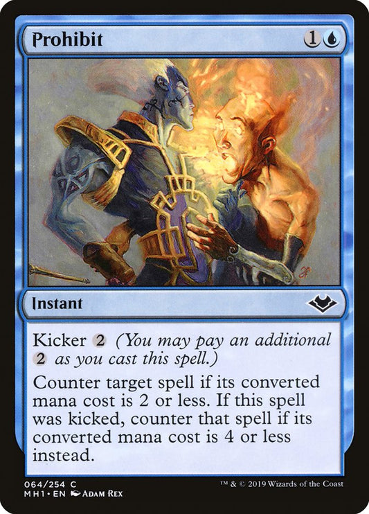 This Is An Image Of The Magic The Gathering Card Prohibit From The Set Modern Horizons - Designed By Artist Adam Rex