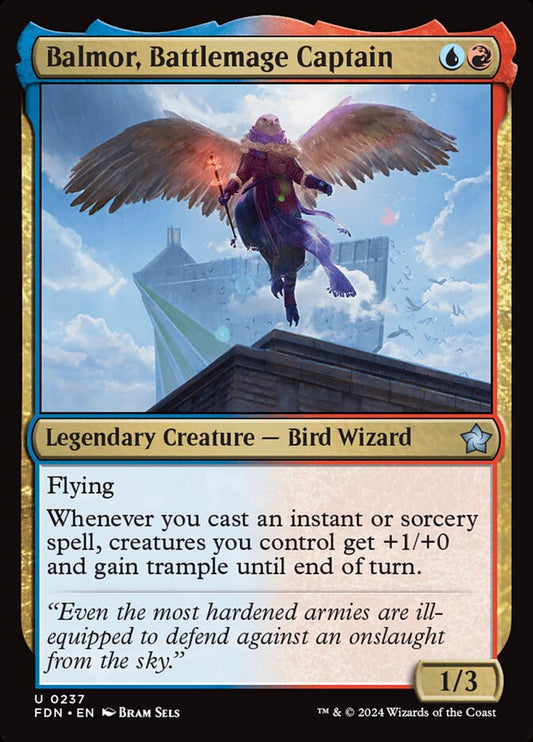This Is An Image Of The Magic The Gathering Card Balmor, Battlemage Captain From The Set Foundations - Designed By Artist Bram Sels