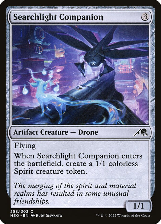This Is An Image Of The Magic The Gathering Card Searchlight Companion From The Set Kamigawa: Neon Dynasty - Designed By Artist Rudy Siswanto