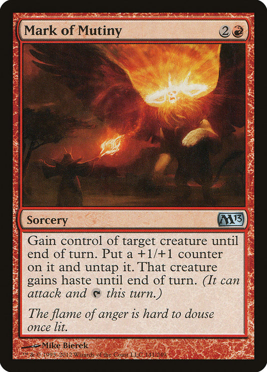 This Is An Image Of The Magic The Gathering Card Mark of Mutiny From The Set Iconic Masters - Designed By Artist Mike Bierek