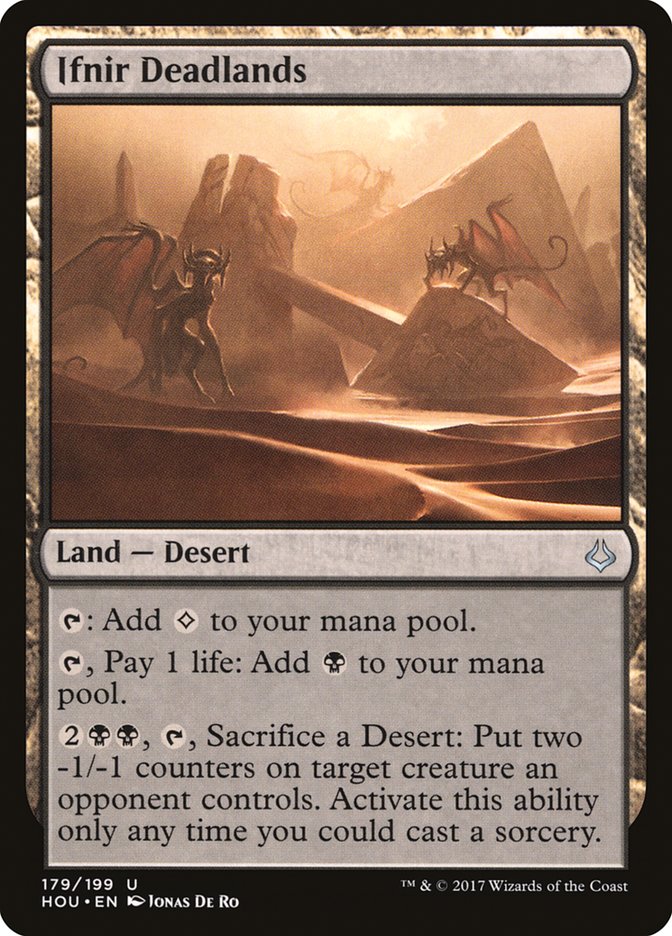 This Is An Image Of The Magic The Gathering Card Ifnir Deadlands From The Set Hour of Devastation - Designed By Artist Jonas De Ro
