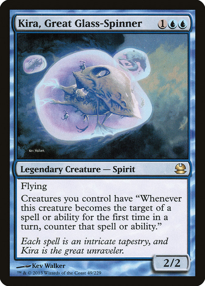 This Is An Image Of The Magic The Gathering Card Kira, Great Glass-Spinner From The Set Jumpstart - Designed By Artist Kev Walker