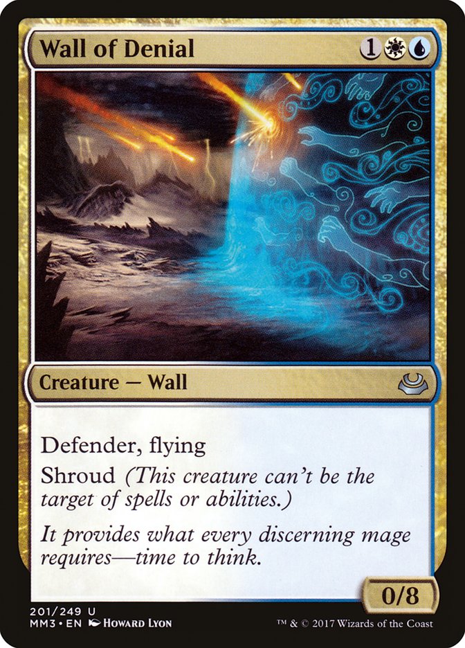 This Is An Image Of The Magic The Gathering Card Wall of Denial From The Set Commander Masters - Designed By Artist Howard Lyon