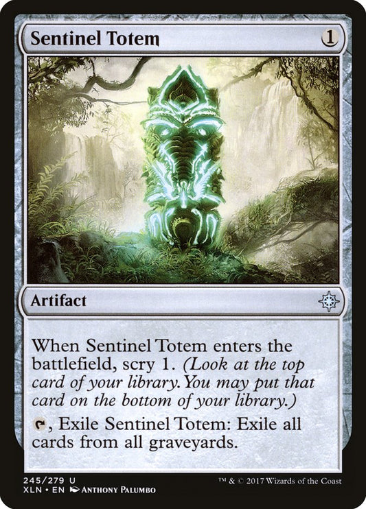 This Is An Image Of The Magic The Gathering Card Sentinel Totem From The Set Ixalan - Designed By Artist Anthony Palumbo