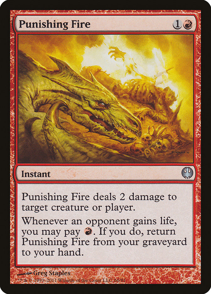 This Is An Image Of The Magic The Gathering Card Punishing Fire From The Set Commander 2011 - Designed By Artist Christopher Moeller