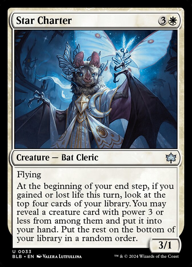 This Is An Image Of The Magic The Gathering Card Star Charter From The Set Bloomburrow - Designed By Artist Valera Lutfullina
