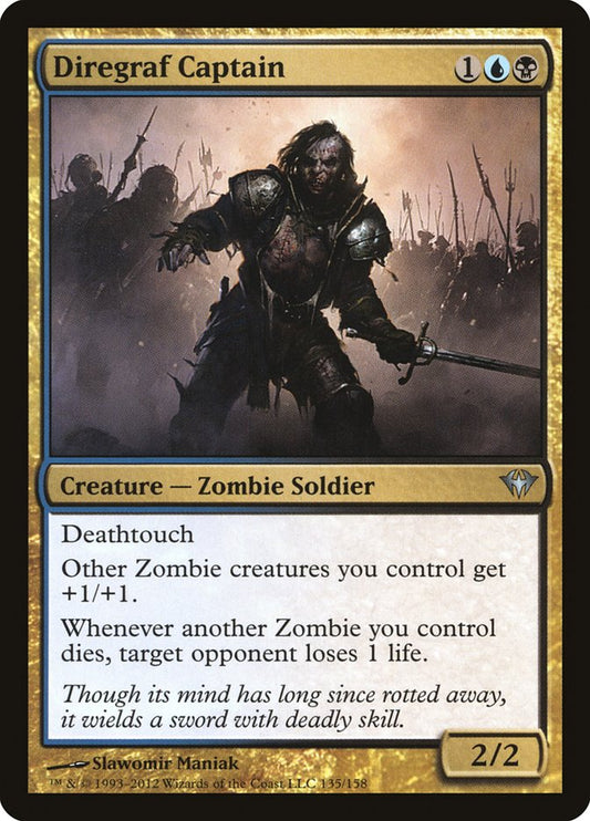 This Is An Image Of The Magic The Gathering Card Diregraf Captain From The Set Midnight Hunt Commander - Designed By Artist Slawomir Maniak