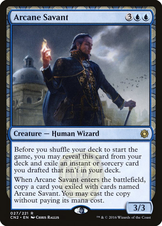This Is An Image Of The Magic The Gathering Card Arcane Savant From The Set Conspiracy: Take the Crown - Designed By Artist Chris Rallis