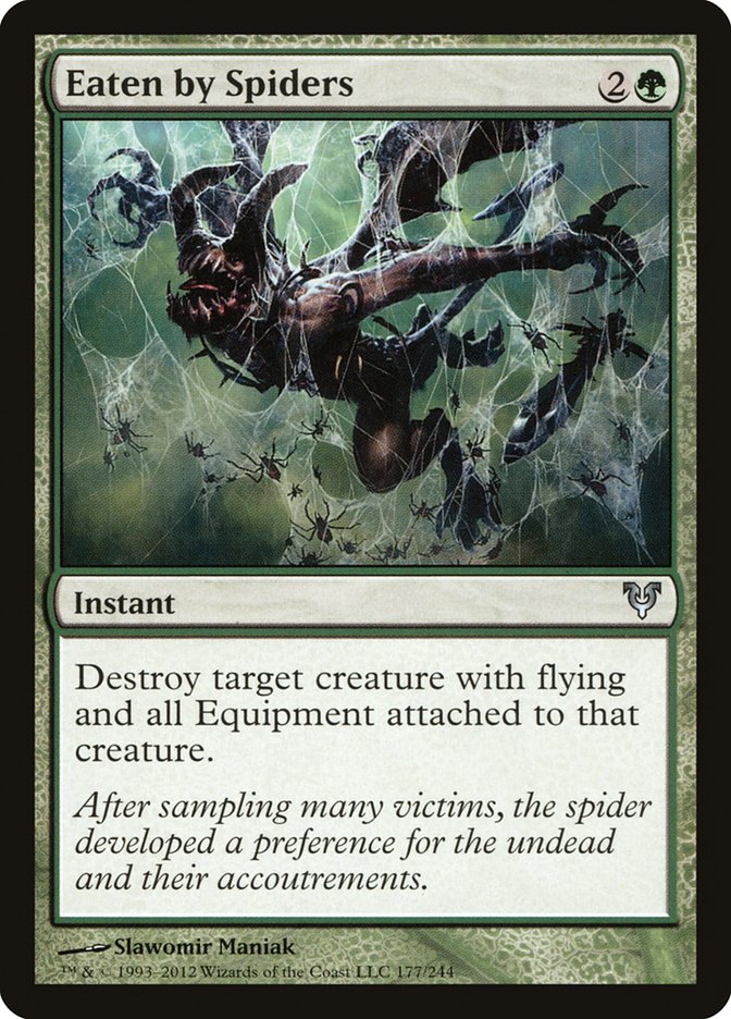 This Is An Image Of The Magic The Gathering Card Eaten by Spiders From The Set Avacyn Restored - Designed By Artist Slawomir Maniak