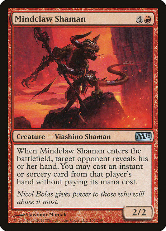 This Is An Image Of The Magic The Gathering Card Mindclaw Shaman From The Set Magic 2013 - Designed By Artist Slawomir Maniak