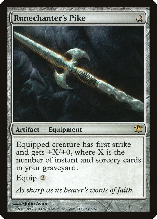 This Is An Image Of The Magic The Gathering Card Runechanter's Pike From The Set Innistrad - Designed By Artist John Avon