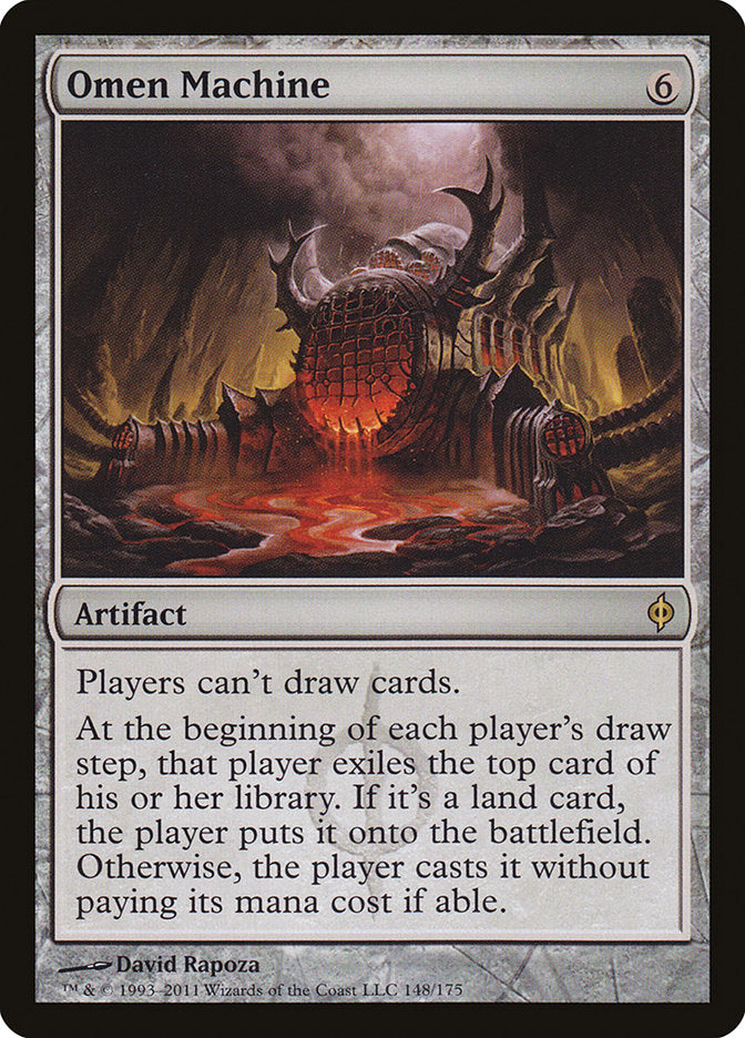 This Is An Image Of The Magic The Gathering Card Omen Machine From The Set New Phyrexia - Designed By Artist David Rapoza