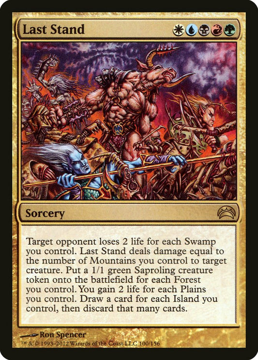 This Is An Image Of The Magic The Gathering Card Last Stand From The Set Planechase Anthology - Designed By Artist Ron Spencer