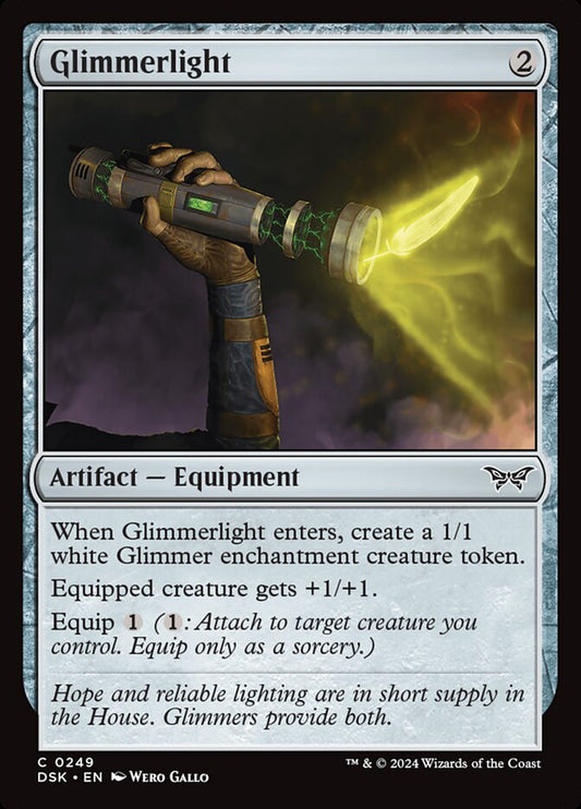 This Is An Image Of The Magic The Gathering Card Glimmerlight From The Set Duskmourn: House of Horror - Designed By Artist Wero Gallo
